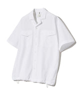 [COOL COTTON] 3スティッチオープンカラーコットン1/2シャツ  S135  ホワイト