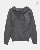 Oin Double-Button Off-Shoulder Knit