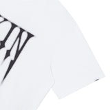 スマッジングスカルグラフィックTシャツ_ホワイト