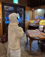 [Handmade] Wool knit zip-up jacket