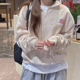 American Flag Fleece Sweat Shirt