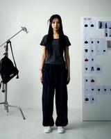 [UPDRAFT]PATCH POCKET COTTON SWEAT PANTS NAVY for women