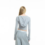 slim hooded top