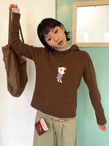 春夏新作オリジナルデザインプリント二色フード付きTシャツ