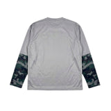 グレーロックスターレイヤードTシャツ