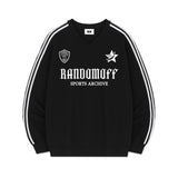スタークレストスポーティートラックVネックオーバーフィットスウェットシャツ (4color)