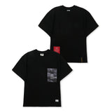 Tiger Camouflage Pocket Semi-oversized T-shirts Black