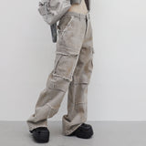 (Unisex) バイソンカーゴワイドデニム