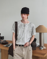 Sein Pigment Henley Neck Short Sleeve T-shirt