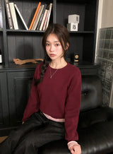 ピーチウォームボーダーラウンドTシャツ (5color)