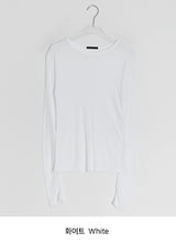 ノヒディ テンセル レイヤード ルーズフィット ロングスリーブTシャツ