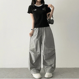 Tive Parasuit Shirring Rustle String Wide Pants