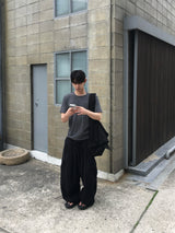 ディープリブマッスルフィットクロップ半袖Tシャツ 6C