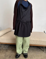  halter pleats layered dress