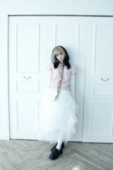 Angora Half-Puff Short-Sleeved Knitwear (2color)