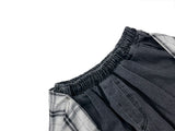 Check Skirt Bermuda Denim