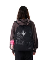 Printed Hidden Pocket Backpack (Black)