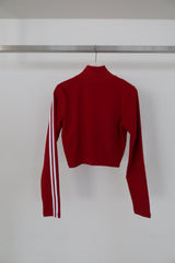 Track zip-up shorts two-piece set