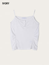 SIDE SHIRRING BUTTON SLEEVELESS (3C)