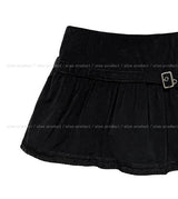 ベベ コーデュロイ レース ベルトスカートパンツ