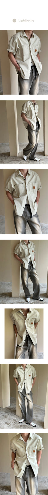 [S/S] Patch work shirts jacket(3color)