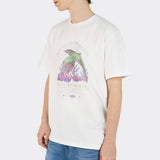 リゾグラフィックバーフィンショートスリーブTシャツ(White)