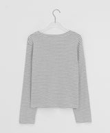 キンバーボーダーラウンド長袖Tシャツ
