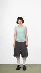 3-BUTTON SLEEVELESS MINT