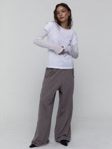 Layered Long Sleeve Top_White