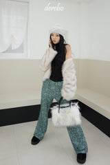 Snow White No Collar Fur Jacket