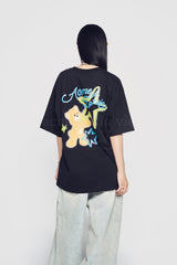 24FW スクリプトロゴベアアートワーク半袖Tシャツ ブラック