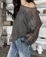 Reki Summer Square Mesh Knit