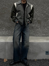 Stadium varsity collar jacket
