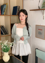 Pastel Linen Motif Round Knit Cardigan (10color)