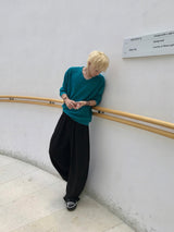 オーブ ベルテッド リネン カーブ パンツ 2C