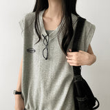 Hattie Oversized-Fit Logo Lettering Vest