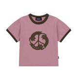 Unicorn Ringer Crop T-Shirt_WhitePurrfect Peace Ringer Crop T-Shirt_Pink