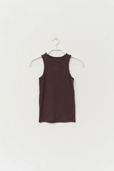 (W) Bean Ribbed Sleeveless
