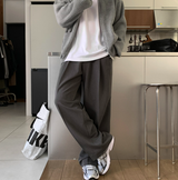 Ever Ranger Round Tuck Side Banding Semi-Wide Slacks