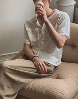シーダー ツーポケット カラード ニット カーディガン