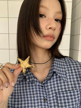 ヴィンテージ調 ゴールド スター ネックレス