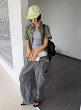 CHECK ROLL-UP SHIRT