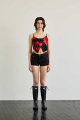 FLUTTER TOP / RED