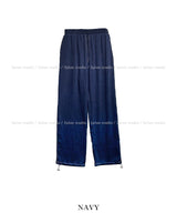 Maro stitch pleated pants