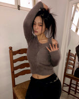 オミンアンゴラ スリムフィット タンクトップカーディガン