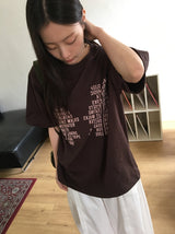 [unisex] ムートレタリングオーバー半袖Tシャツ