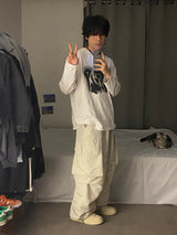 デイリーカーゴストリングバルーンワイドパンツ 3C