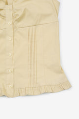 Maria frill puff blouse