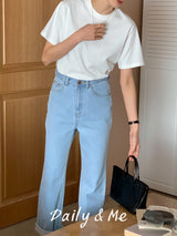 Basic cotton round T-shirt(3color)