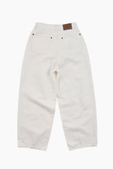 Turquoise white denim pants